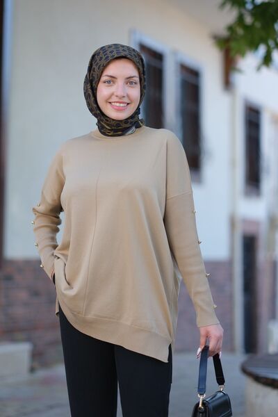 LOCCO Mink Tunic - Cuffs Button Detailed