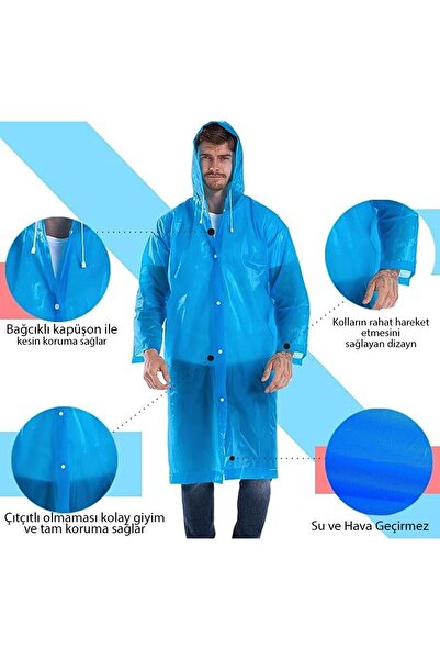 Kenet Ticaret Keneth Unisex Hood - Waterproof and Windproof Raincoat, Thick and Durable (Standard Size)