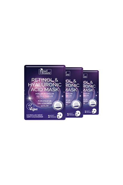 Rituel De Beaute Retinol & Hyaluronik Asit Maske 3'lü