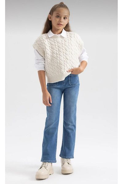 ASL GOLF CLUB Pantaloni spanioli din denim cu buzunar, talie obișnuită - blugi evazați