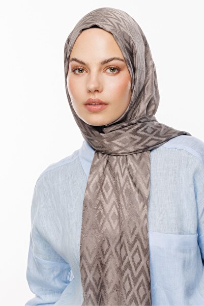 Mooncorn Smoke Tile Pattern Shiny Jacquard Shawl