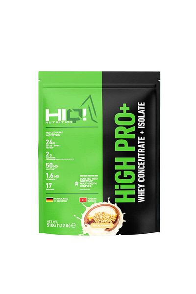 HIQ NUTRITION Hiq High Pro+ 510Gr - Rice Pudding Color Flavored Protein Booster