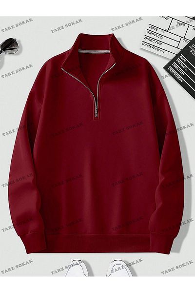 Drippy Y2K Men's Sweatshirt - Half Zipper Kod1295