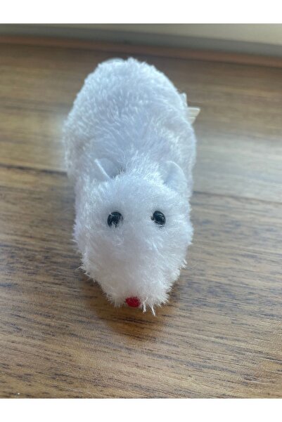 CAT TOYS Kedi oyuncağı peluş fare , kurmalı hareketli , beyaz renk