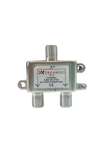 technozi 2 Li Uydu Splitter Kablo Tv Rg6 4818p Çoklayıcı Dağıtıcı Anten Çanak...