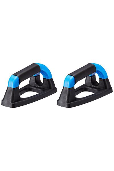 Nivia Plastic Push-Up Bar of 4 Inch | Black and Blue | Material : Plastic | For Strength Training