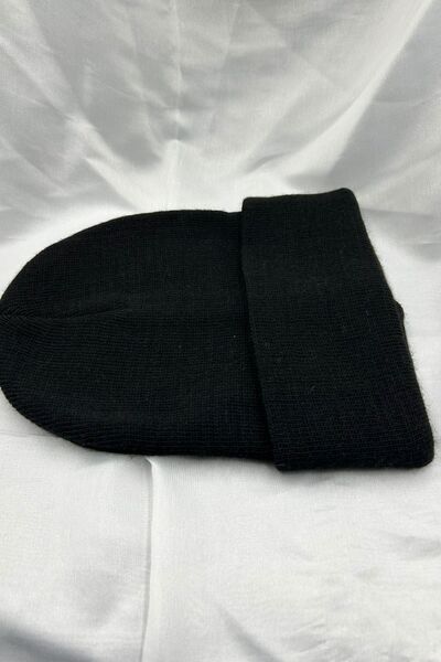 KISCHE Unisex Men's Women's Flexible Comfortable Winter Windproof Black Beanie