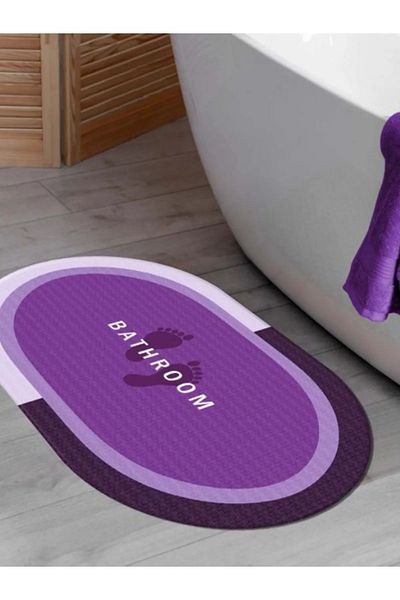 SİHİRLİ AYAKLAR Waterproof Non-Slip Bath Mat Bathroom Carpet Water Absorbent Non-Slip Mat 50X70