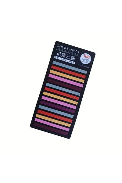 Para Todos Transparent Colored Short Strip Post It Adhesive Note Paper Post-It Bookmark Postit 300 Sheets Sticker
