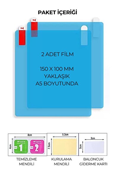 KDOT Yağmur Tutmayan Otomobil Ve Büyük Araç Yan Ayna Cam Filmi 2 Adet 200x150mm