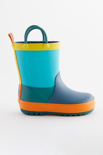 Next Blue Color Block Waterproof Rain Boots / Boots