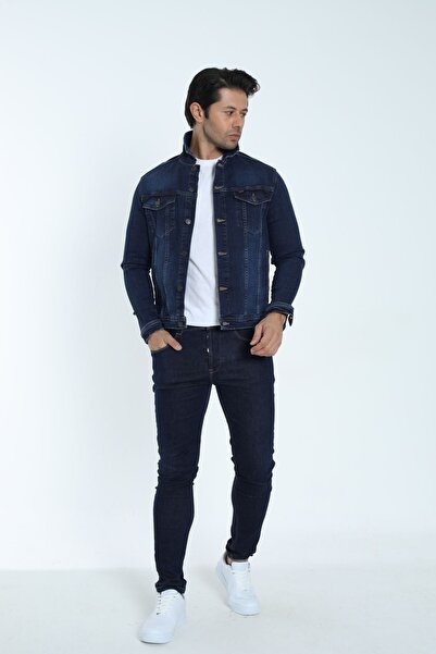 Cordial Palton din denim pentru bărbați, cu nasturi, 4 buzunare