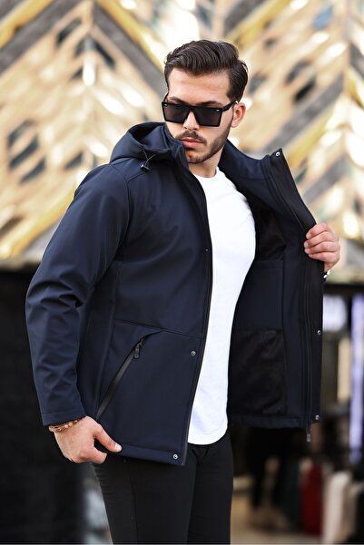 Boymen Водо- та вітронепроникна чоловіча куртка з капюшоном Softshell з підкладкою з хутра