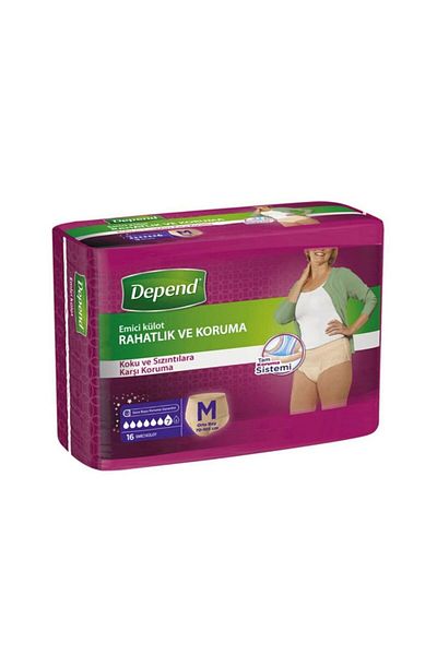 Depend Women's Absorbent Medium Economic Panties - Pack of 16