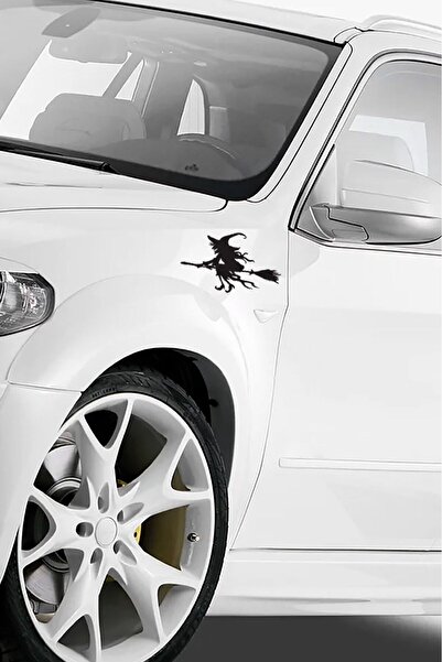 Artikel Uçan Cadı Araç Sticker 21x29 cm, Oto Sticker, Araba Sticker