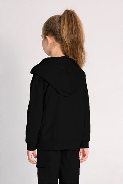 Dmb Cardigan pentru fete negre - cu fermoar, M9578