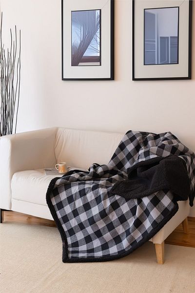 Tekstil Home Scotch Plaid Pattern Reversible Multi-Purpose Welsoft Tv Blanket 160X200 cm