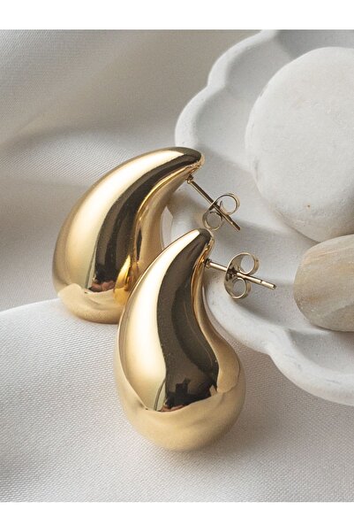 Siya Silver Kararmaz Çelik Gözyaşı Damla Model Kadın Küpe