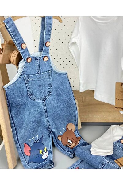 Murat Baby مجموعة ملابس الدنيم ذات الأكمام الطويلة من Cheerful Babies