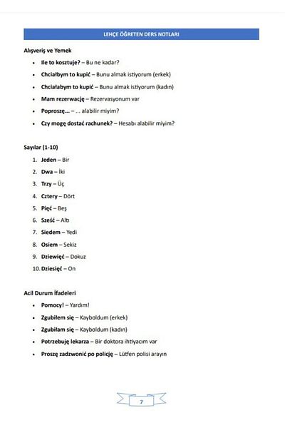 Enine Boyuna Eğitim Teaching Polish Lecture Notes