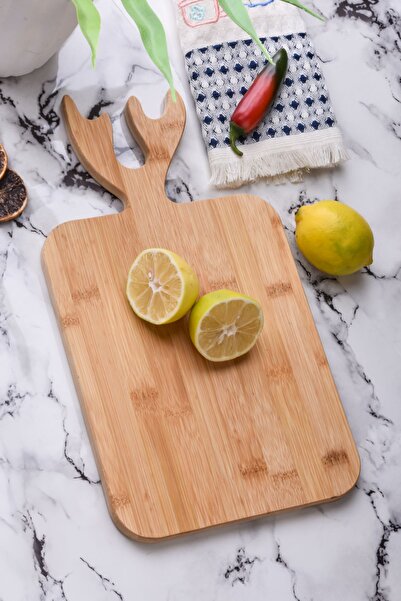 Akkoyunlu home Rectangular Deer Model Cutting Chopping Presentation Board Set...