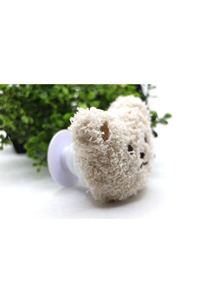 Tezcan Aksesuar Pofuduk Ayıcık Tasarım Popsocket Telefon Tutacağı Desenli ve Baskılı Parmak Tutucu