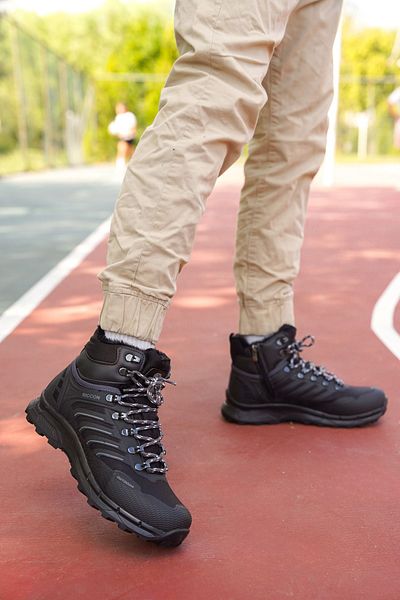 Riccon Μαύρες μαύρες Unisex 3d Rubber Trekking Boots00128055