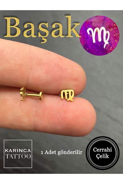 Karınca Piercing Zodiac Symbols Zodiac Ear Tragus Helix Cartilage Piercing Earring