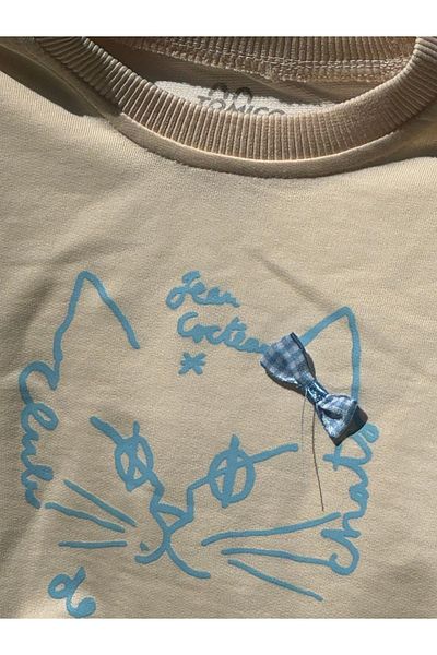 BEBESCO BEBE Girl's Set Cute Cat Bow Patterned Children's Set