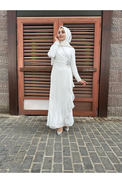 sümeyra taş işleme şifon güneş elbisemiz
