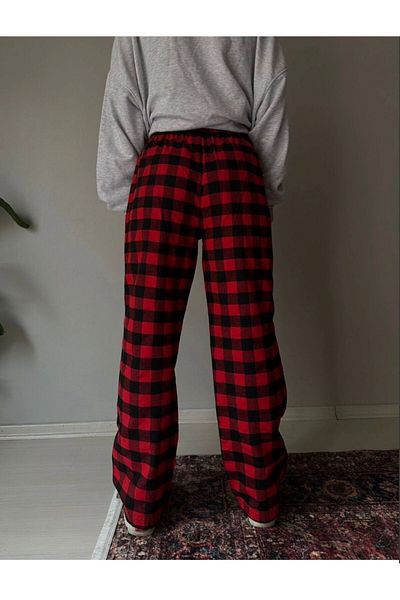 DENİKK Unisex Trend Plaid Sweatpants