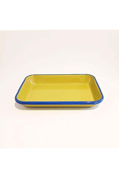 Emayeci Emaye Meze Tabağı F. Yeşil Kobalt 27 x 19 cm