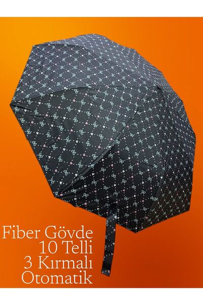Rainwalker Fiber Gövde Otomatik Rüzgarda Kırılmayan 10 Telli Şemsiye
