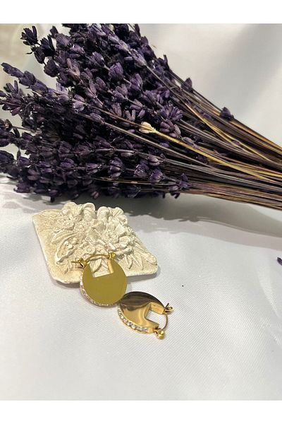 stainles steel Steel Gold Color Women's Earrings Model