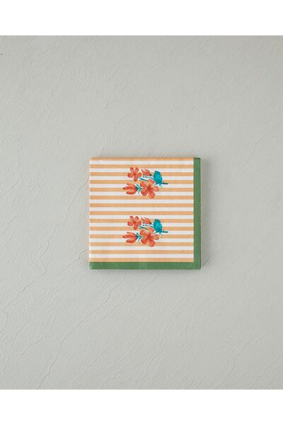 English Home Retro Flower Kağıt 20'li Kağıt Peçete Yeşil