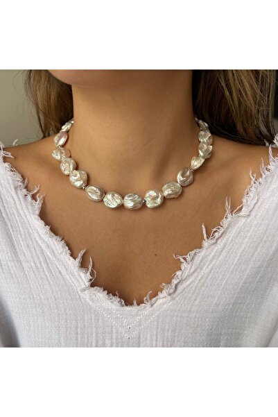 ORFE JEWELRY Gerçek Doğal Barok İnci Kolye