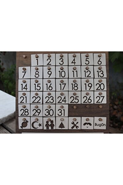 Assa Wood Doğal Ahşap Montessori Takvim: Mevsimler ve Günler Yolculuğu"-Gediz Rengi