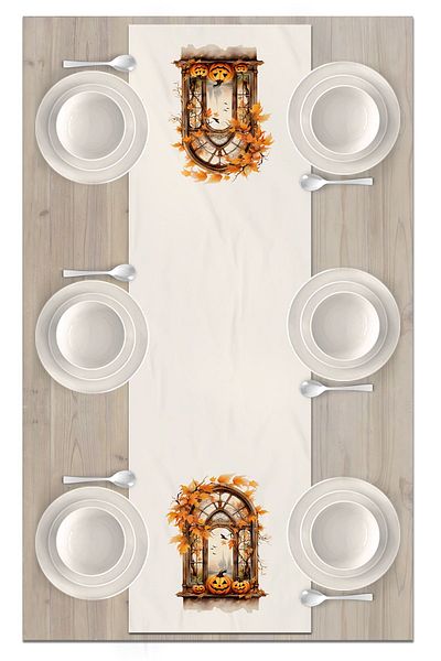 Bertille Home Autumn Series 140X40 cm Digital Printed Runner (Halloween Autumn)