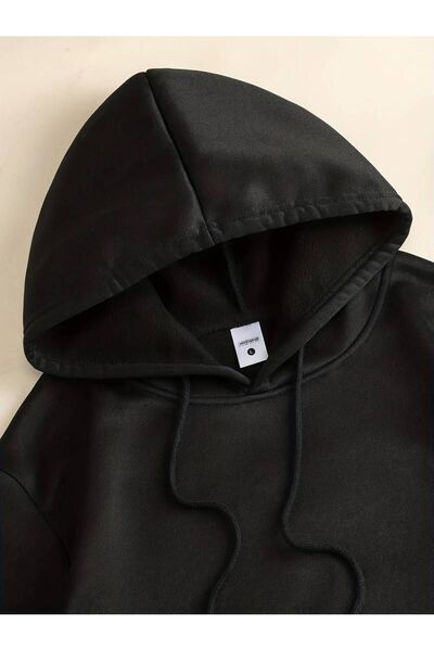 Machetta Χειμερινό φούτερ Unisex Never Give Up με στάμπα μεγάλου μεγέθους - Φούτερ με κουκούλα 3 κλωστών από 100% βαμβάκι