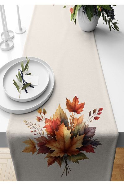 Bertille Home Autumn Series 140X40 cm Digital Printed Runner (Halloween Autumn)