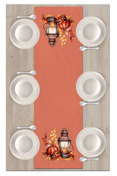 Bertille Home Φθινοπωρινή σειρά 140x40 cm Digital Printed Runner (Φθινόπωρο αποκριών)