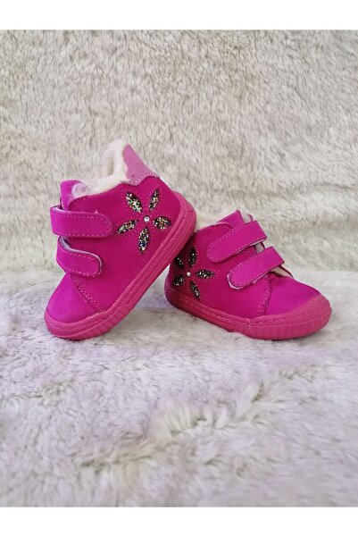 Özgür Kids HAKİKİ DERİ İÇİ YÜNLÜ KIZ BEBEK İLKADIM BOT.