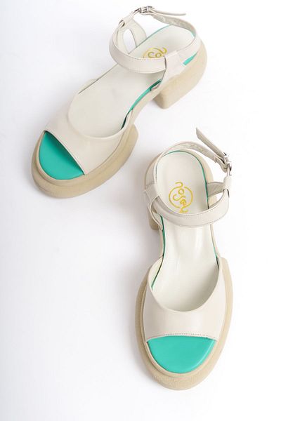 NOSEY SHOES MODEL BELLA PIELE VERITĂ CU TALPA GROASĂ SANDALE DE ZI CU ZI DE FEMEI