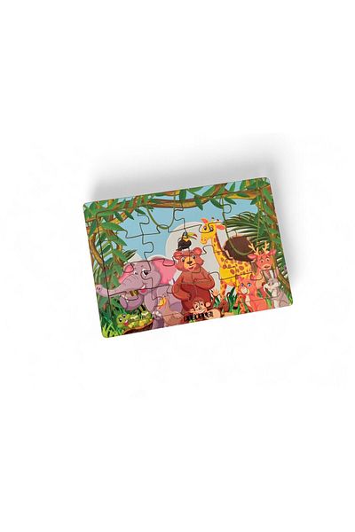 Fizello Animal Kingdom - 6-16 Pieces Children's Puzzle Jigsaw, Baby Educational Learning Wooden Toy