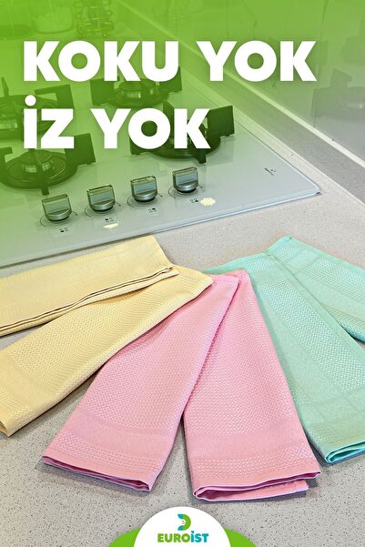 euroist (6 ADET) Temizlik Bezi - Mikrofiber, Cam, Ayna, Mutfak, Banyo, Araç T...