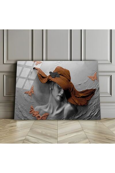 Harikabirev HARİKABİREV | STICLA INERABLE (TEMPERATA) TABLO DE FEMEI GRAY-ORA...