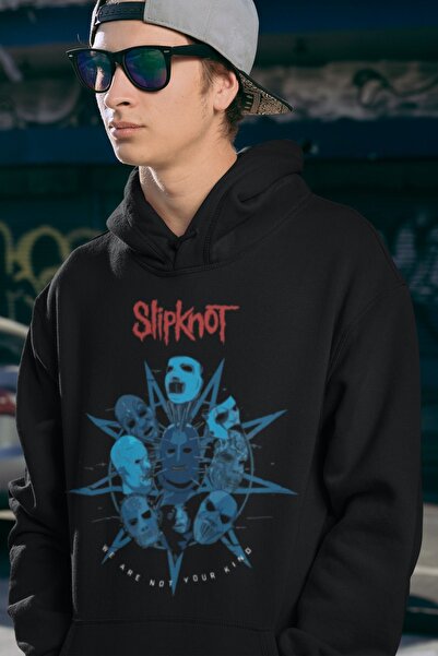 SEVBANO Slipknot unisex oversize hoodie - napisano 'We Are Not Your Kind'