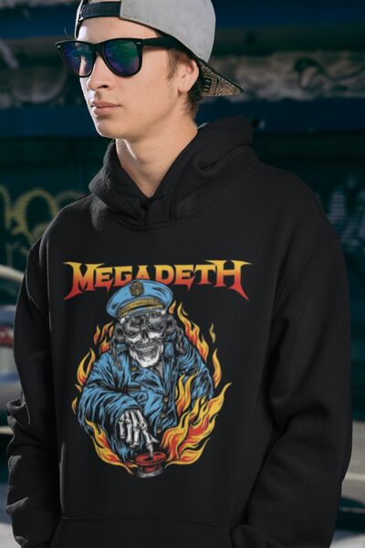 SEVBANO هودي روك ميتال كبير الحجم مطبوع للجنسين من Megadeth