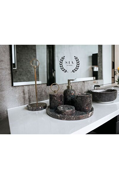 SİA ART DESİNG 6'LI MERMER BANYO SET