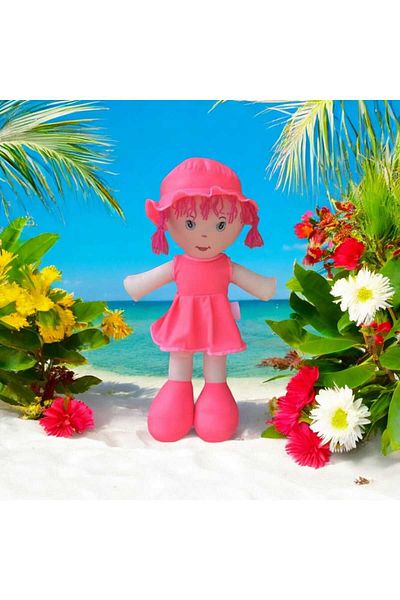 Gut puzen Cloth Doll in Pink Dress 65 cm Toy Cloth Doll Gift